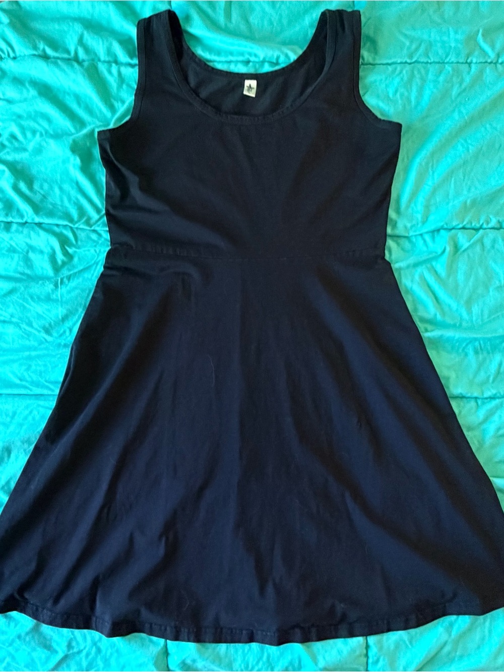 Classic Black Scoop Neck A-Line Women's Dress
